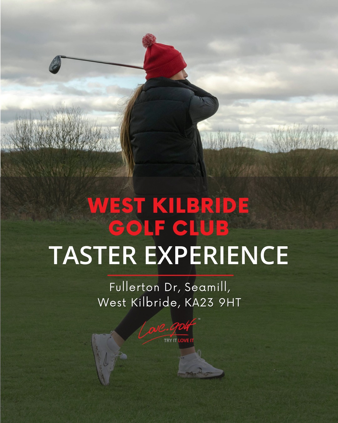 Cold weather = extra motivation needed ❄️
But fresh air, movement and good company can do wonders for your mood.
Join a love.golf taster session at West Kilbride Golf Club with coach Linzi Dye and discover how enjoyable golf can be in a relaxed, supportive group.
Book your place 👉
https://love.golf/linzi-dye/
#lovegolf #womensgolf #trygolf #golfcommunity #getoutside #womensport #golfconfidence #westkilbride