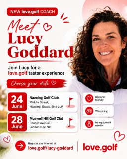 Meet Lucy 👋♥️ 

Our newest love.golf coach is bringing taster experiences to Nazeing Golf Club and Muswell Hill Golf Club this June.

New hobby? New people? A very good excuse to give golf a go. ⛳️

Choose from 24th or 28th June and save your space:
https://love.golf/lucy-goddard/